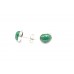 Handcrafted Studs Women's 925 Sterling Silver Natural Malachite Gem Stone